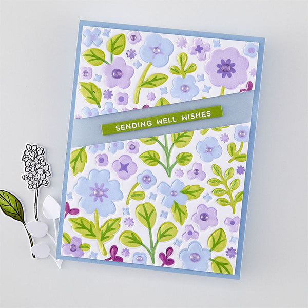 Hero Arts Stencil Meadow Blooms