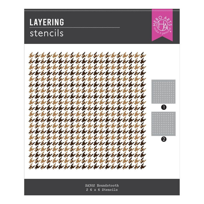 Hero Arts Stencil Houndstooth