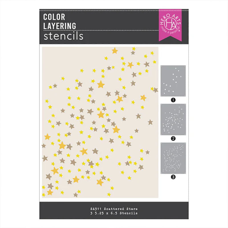 Hero Arts Stencil Scattered Stars