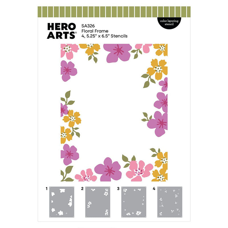 Hero Arts Stencil Floral Frame