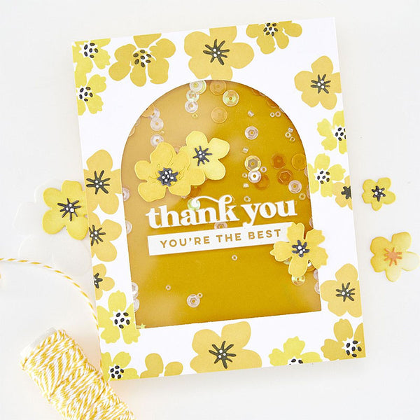 Hero Arts Stencil Floral Frame