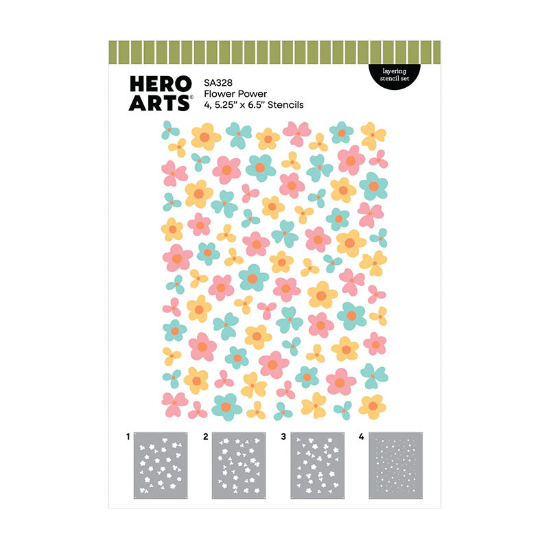 Hero Arts Stencil Flower Power