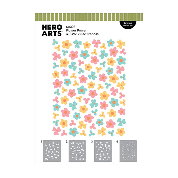 Hero Arts Stencil Flower Power