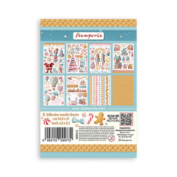 Stamperia Washi Sheets Candy Christmas