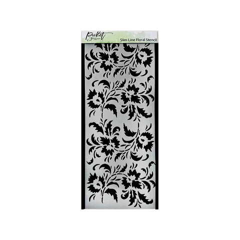 Picket Fence Stencil Slim Line Floral