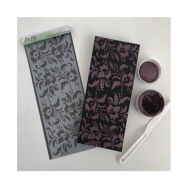 Picket Fence Stencil Slim Line Floral