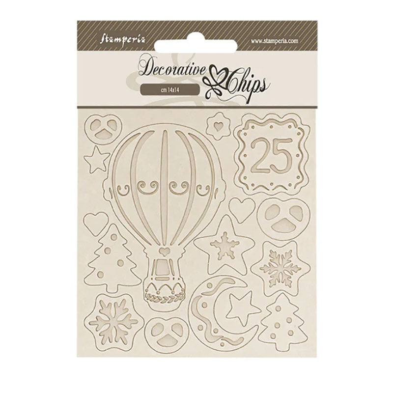 Stamperia Decorative Chips Hot Air Balloons