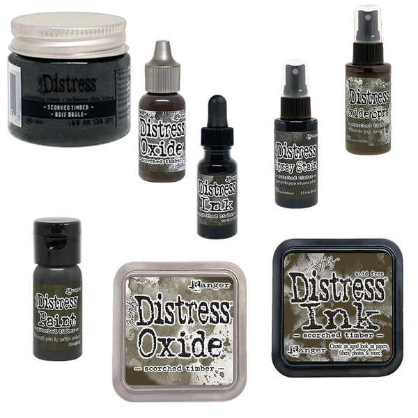 Tim Holtz Distress 8pc Scorched Timber January 2024