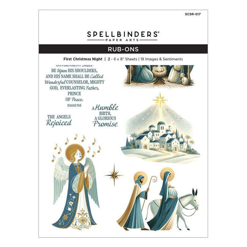 Spellbinders Rub-Ons First Christmas Night