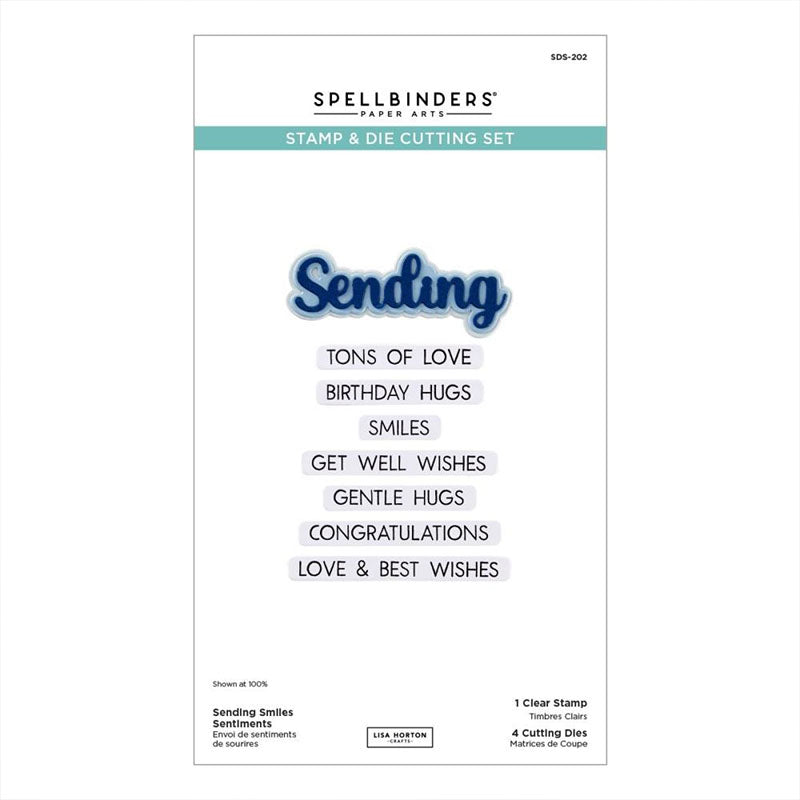 Spellbinders Stamps & Dies Sending Smiles Sentiments