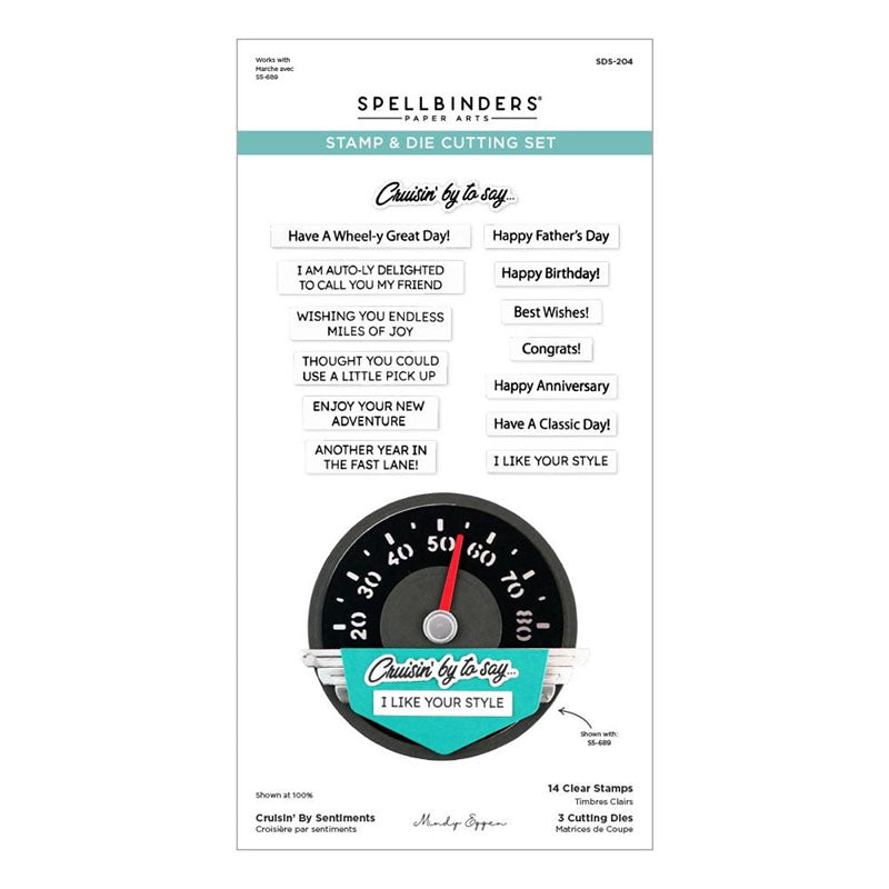 Spellbinders Stamps & Dies Cruisin' By Sentiments