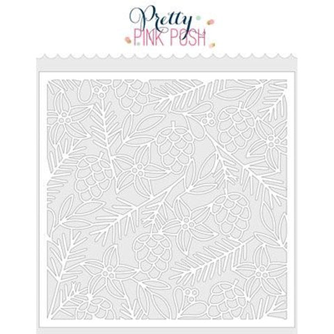 Pretty Pink Posh Stencil Christmas Background