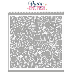 Pretty Pink Posh Stencil Birthday Background