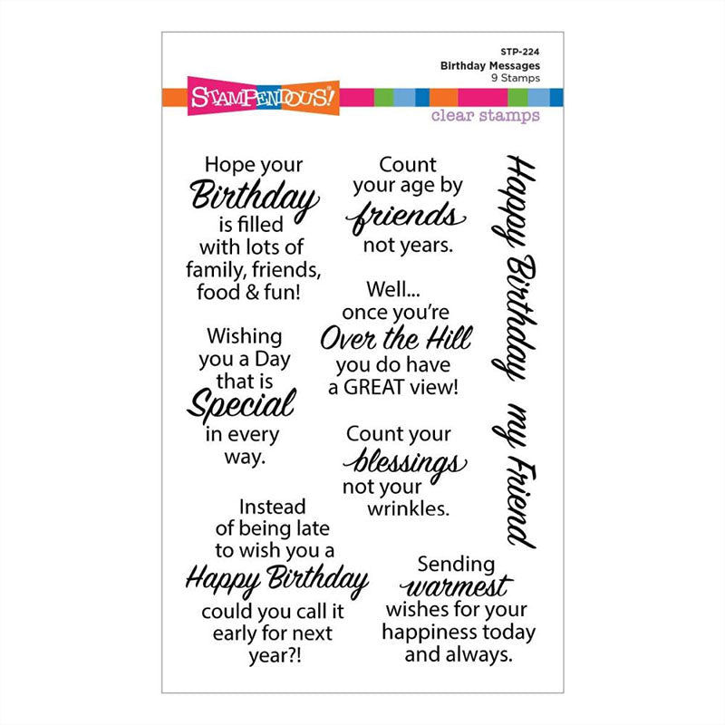 Spellbinders Clear Stamps Birthday Messages