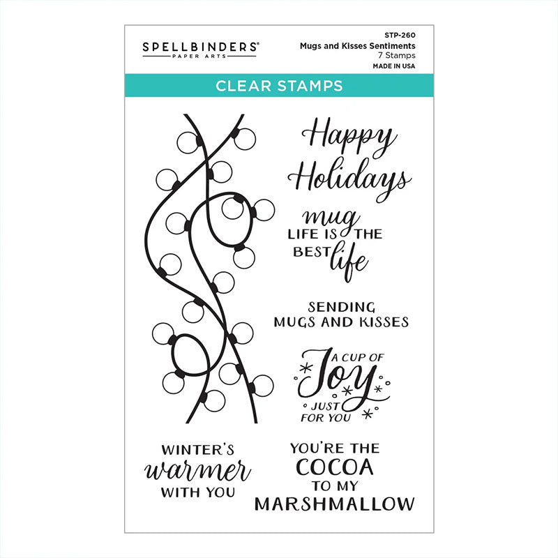 Spellbinders Clear Stamps Mugs and Kisses Sentiments
