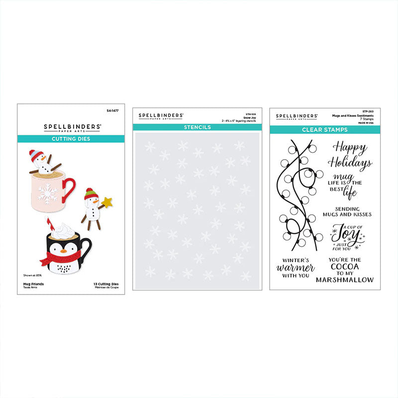 Spellbinders 3pc Merry Mugs and Kisses