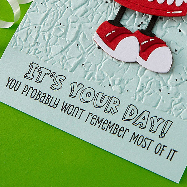 Spellbinders Clear Stamps Birthday Laughs Sentiments