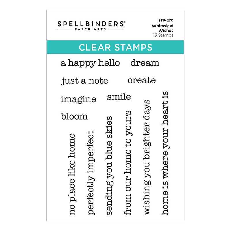 Spellbinders Clear Stamps Whimsical Wishes