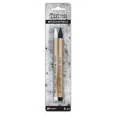 Tim Holtz Distress Watercolor Pencil 2pc Picket Fence & Black Soot