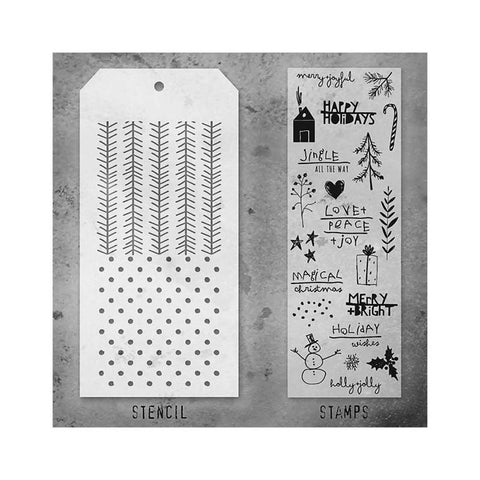 Tim Holtz Stamps & Stencil Set #36