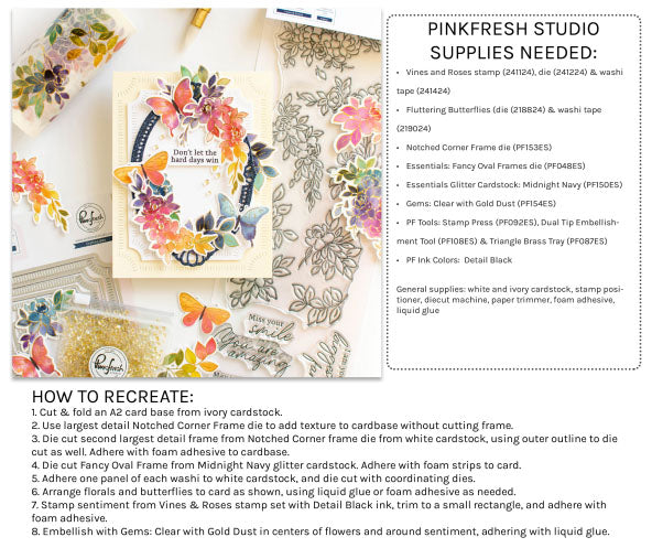 Pinkfresh Studio 4pc Vines & Roses