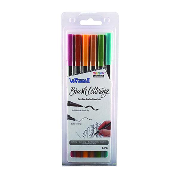 Le Plume II Brush Marker 6pc Natural