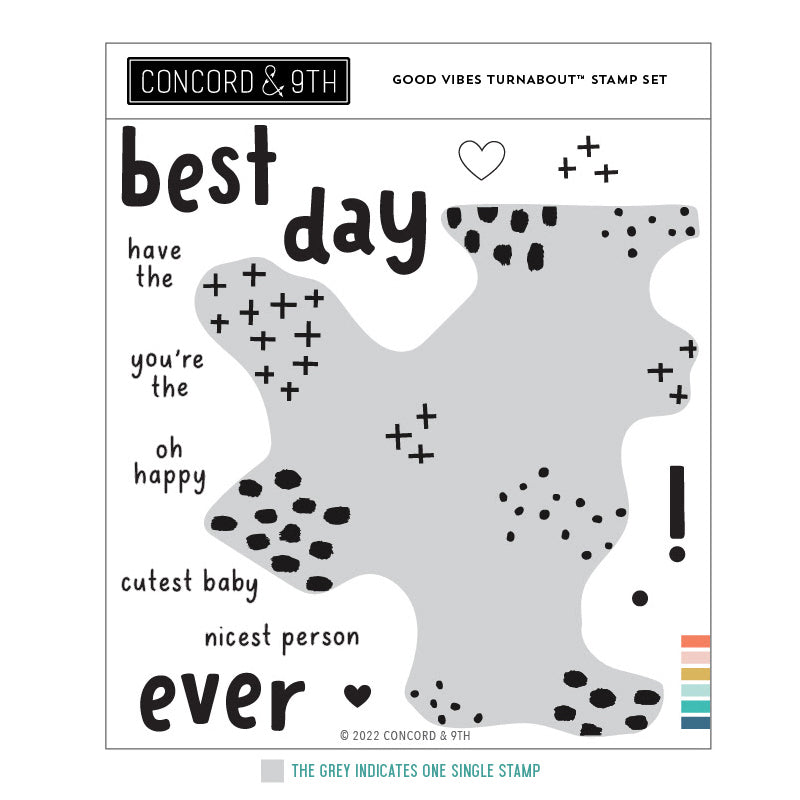 Concord & 9th Clear Stamps Good Vibes Turnabout