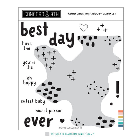 Concord & 9th Clear Stamps Good Vibes Turnabout
