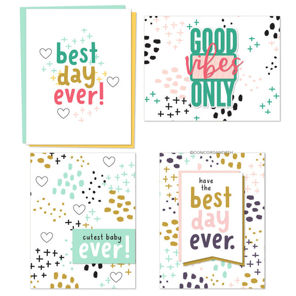 Concord & 9th Clear Stamps Good Vibes Turnabout