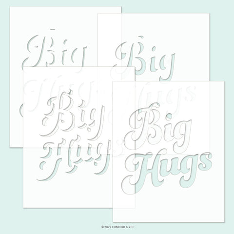 Concord & 9th Stencil Sending Hugs