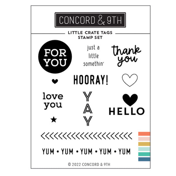 Concord & 9th Clear Stamps Little Crate Tags