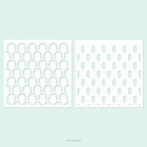 Concord & 9th Stencil 2pc Deco Pack