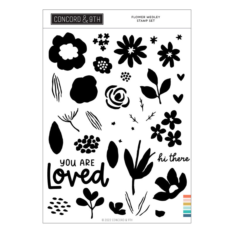 Concord & 9th Clear Stamps Flower Medley