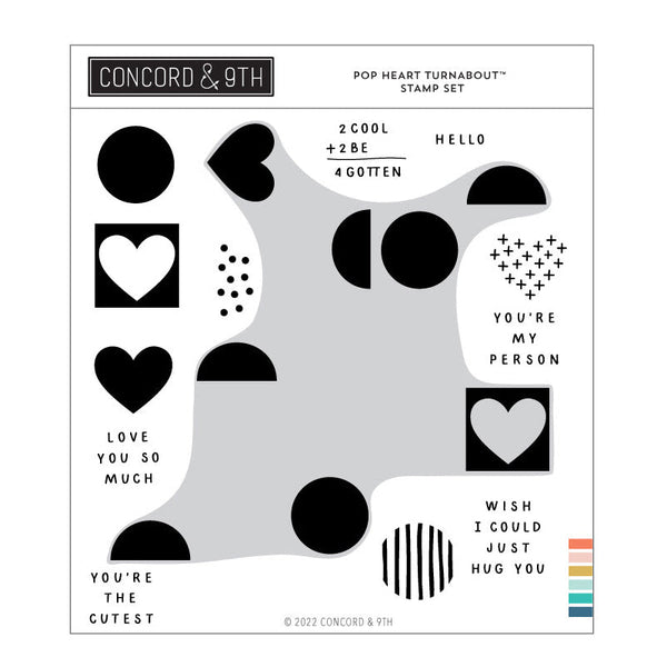 Concord & 9th Clear Stamps Pop Heart Turnabout