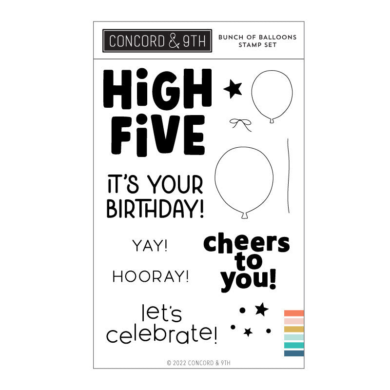 Concord & 9th Clear Stamps Bunch Of Balloons