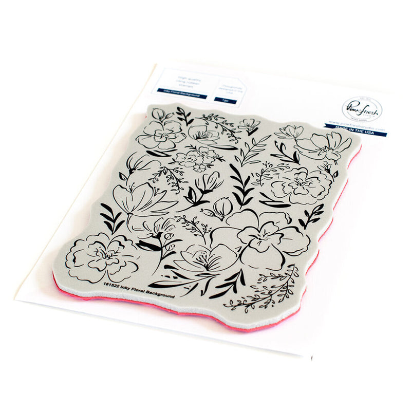 Pinkfresh Studio Cling Stamp Inky Floral Background