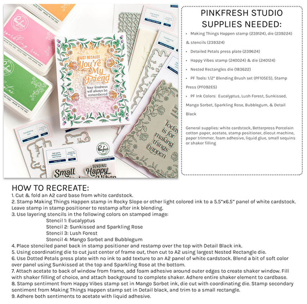 Pinkfresh Studio Clear Stamps Making Things Happen