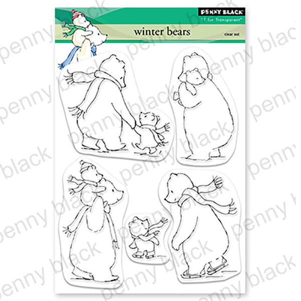 Penny Black Clear Stamps Winter Bears