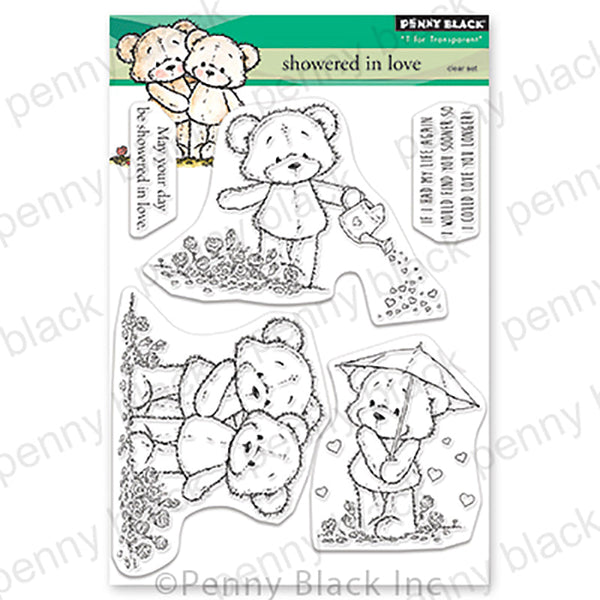 Penny Black Clear Stamps Showered In Love