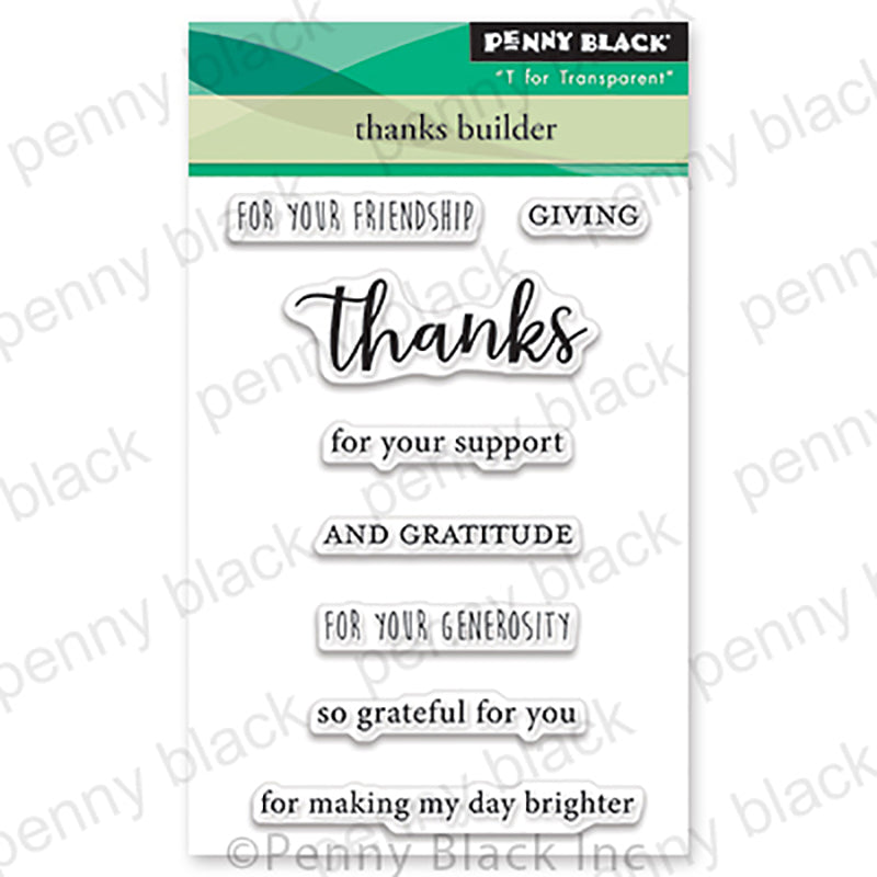 Penny Black Clear Stamps Thanks Builder