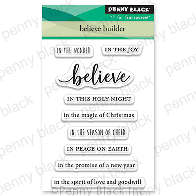 Penny Black Clear Stamps Believe Builder