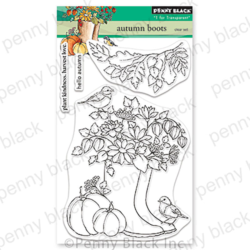 Penny Black Clear Stamps Autumn Boots