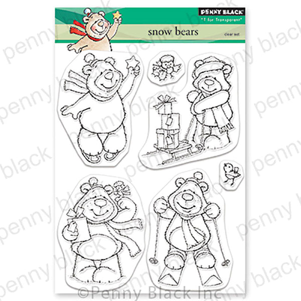Penny Black Clear Stamps Snow Bears