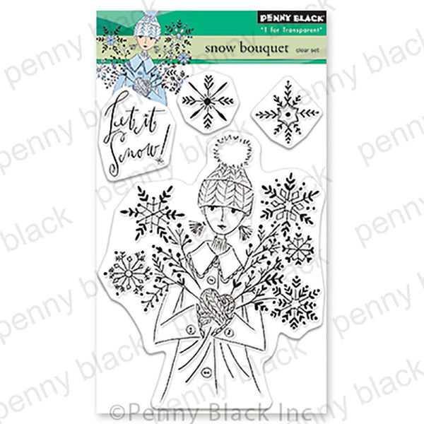 Penny Black Clear Stamps Snow Bouquet