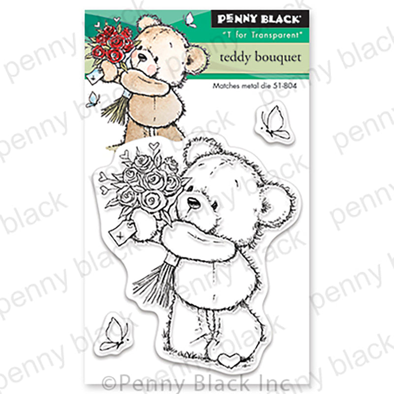 Penny Black Clear Stamps Teddy Bouquet