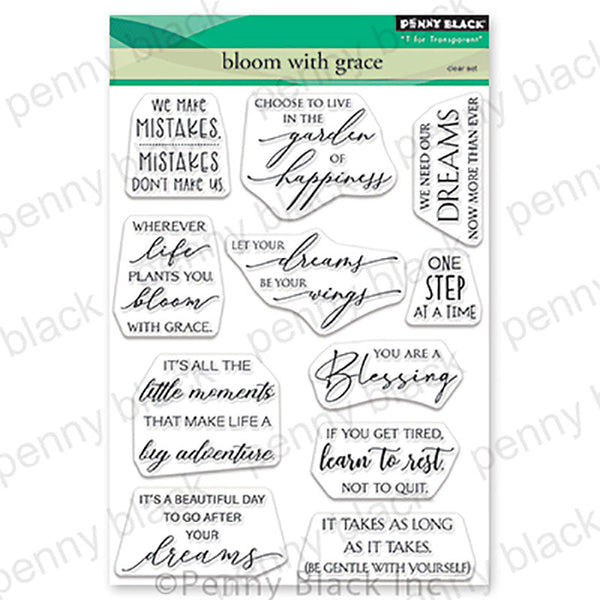 Penny Black Clear Stamps Bloom With Grace