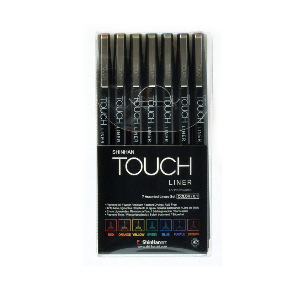 TOUCH Liner Pen 7pc 0.1