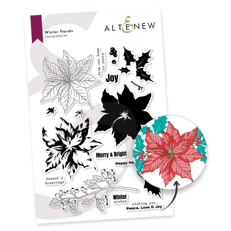 Altenew Clear Stamps Winter Florals