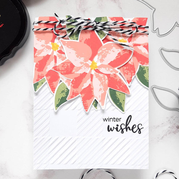 Altenew Clear Stamps Dry Brush Poinsettia
