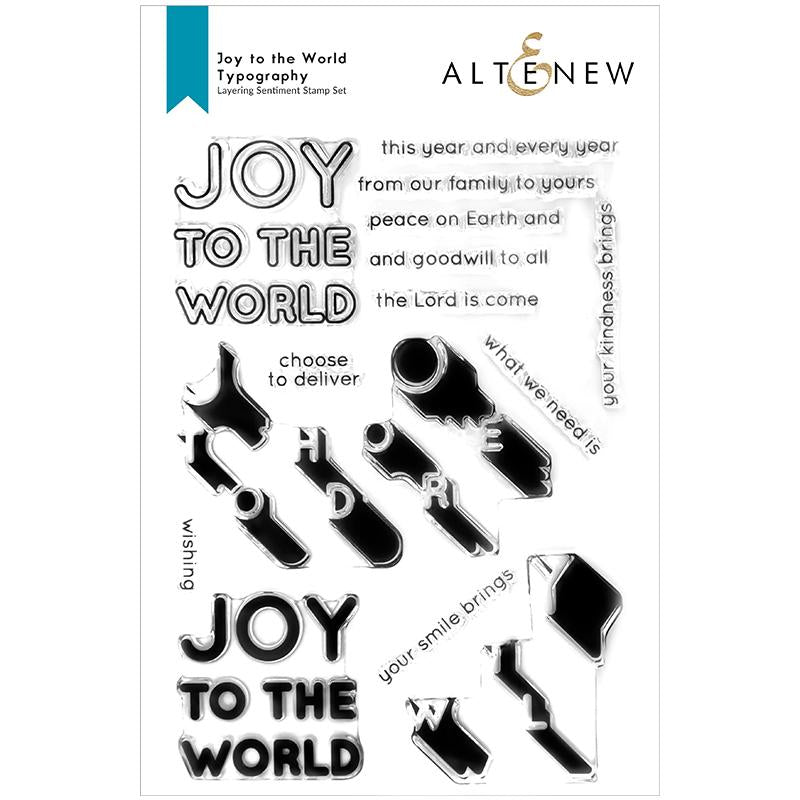 Altenew Clear Stamps Joy To The World Typography
